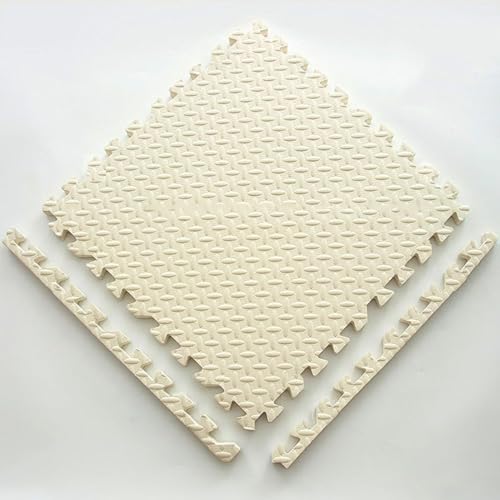 Schaumstoff-Bodenmatte, ineinandergreifende EVA-Schaum-Bodenfliesen, Puzzlematte, 30,5 x 30,5 x 2,5 cm, Weiß, 10 Stück von KIJyfgTR