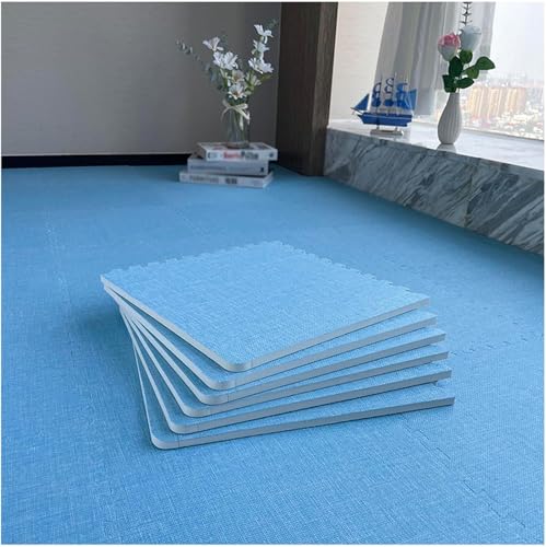 Schaumstoff-Bodenmatte, quadratisch, 30 cm, 10 Stück, 1 cm dick, weicher Schaumstoff, Spielmatte, Teppich, Hellblau Schaumstoff-Bodenmatte, quadratisch, 30 cm, 10 Stück, 1 cm dick, weicher Schaumstoff, Spielmatte, Teppich, Hellblau von KIJyfgTR