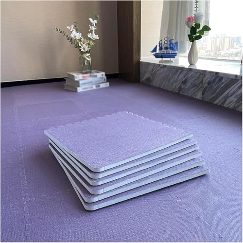 Schaumstoff-Bodenmatte, quadratisch, 30 cm, 10 Stück, 1 cm dick, weicher Schaumstoff, Spielmatte, Teppich, Violett von KIJyfgTR