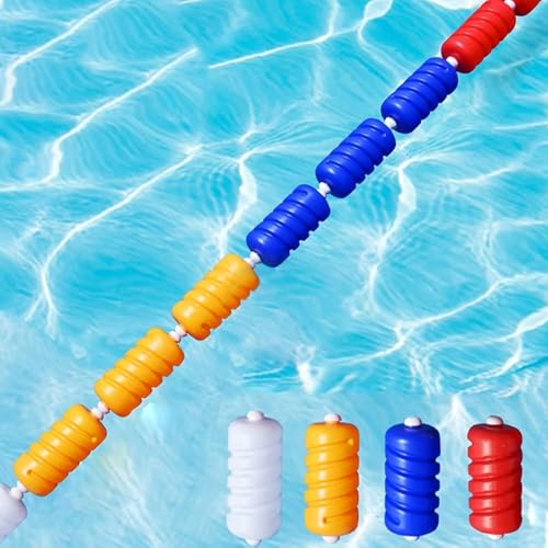 Schwimmbad Lane Teiler Pool Seil Teiler Float Kunststoff Float Seil Hülse Set(Nylon Rope) von KIJyfgTR