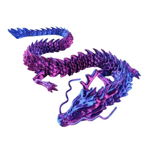 KIKAPA 3D-Gedruckter Beweglicher Chinesischer Drache, Aquarium-Landschaftsdekoration, 60 cm, F von KIKAPA