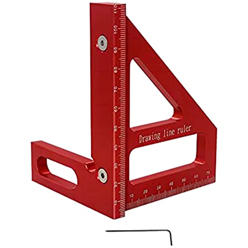 KIKAPA 3D Multi- Messlineal 45/90 Grad Aluminiumlegierung Zeichnung Linie Lineal Hochpräzise Layout Messung Werkzeug von KIKAPA