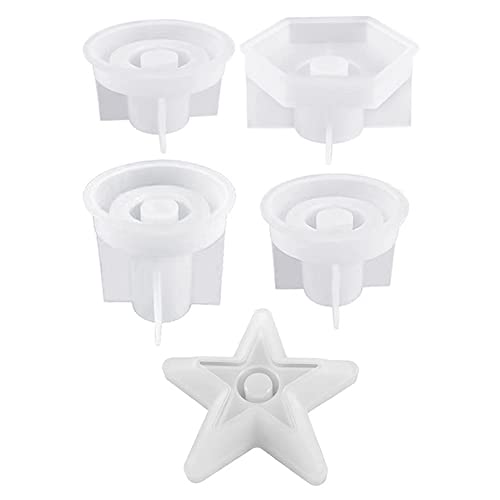 KIKAPA 5 Stück Kerzenhalter Silikonform Kerzenhalter Schmelzform Kerzenhalter DIY Kerzenhalter Silikonformen für Kerze von KIKAPA