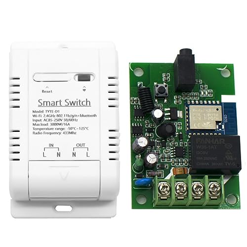 KIKAPA Tuya Smart Switch Temperatursensor Weiß Eingebauter Power Monitor für Alexa Assistant von KIKAPA