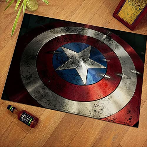 KIKCY Avengers Surprise Superheld Fußmatte Teppich Captain America Teppich Boden Schlafzimmer Fußmatte Anti-Rutsch-Matte Cartoon Geschenk (140 x 200 cm, 13) von KIKCY