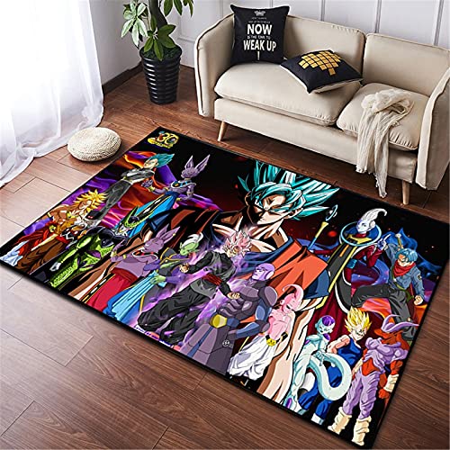 KIKCY Quadratischer Teppich mit 3D-Druck, Drachenkugel, Animation, Cartoon-Motiv, für Küche und Schlafzimmer, 80 x 120 cm, 2 Stück von KIKCY