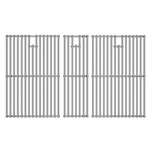 KIKIBRO Edelstahl Grillroste Ersatz für Nexgrill 720-0882A Evolution Infrarot Plus 5-Brenner Gasgrills Roste Ersatzteile Grillroste mit Seitenbrenner 2er Set 17 Zoll von KIKIBRO