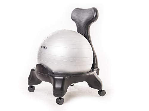 KIKKA ACTIVE CHAIR - Ergonomischer Stuhl mit aufblasbarem Ball (Grau) von KIKKA ACTIVE CHAIR