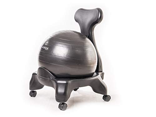 KIKKA ACTIVE CHAIR - Ergonomischer Stuhl mit aufblasbarem Ball (schwarz) von KIKKA ACTIVE CHAIR
