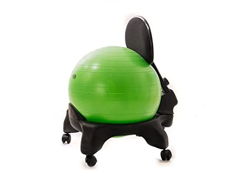 KIKKA ACTIVE CHAIR PLUS - Ergonomischer Stuhl mit aufblasbarem Ball und verstellbarer Rückenlehne (Grün) von KIKKA ACTIVE CHAIR