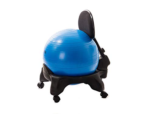 KIKKA ACTIVE CHAIR PLUS - Ergonomischer Stuhl mit aufblasbarem Ball und verstellbarer Rückenlehne (Blau) von KIKKA ACTIVE CHAIR