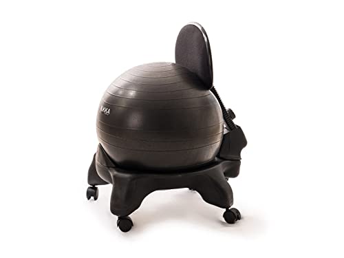 KIKKA ACTIVE CHAIR PLUS - Ergonomischer Stuhl mit aufblasbarem Ball und verstellbarer Rückenlehne (schwarz) von KIKKA ACTIVE CHAIR