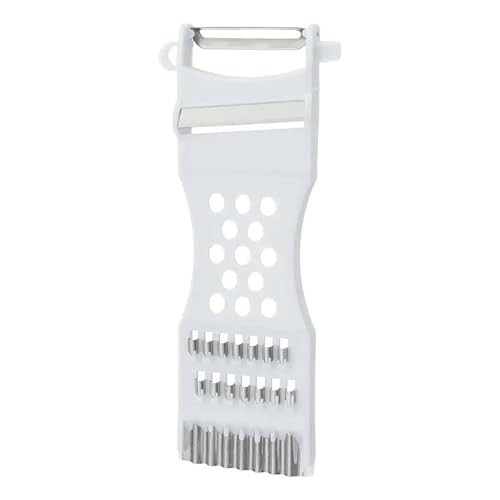 6-in-1-Multifunktions-Kartoffelschäler aus Edelstahl, einfach zu verwendender Lebensmittelzerkleinerer for Gemüse-Zwiebelsalat(White) von KIKYKUBBLETASW