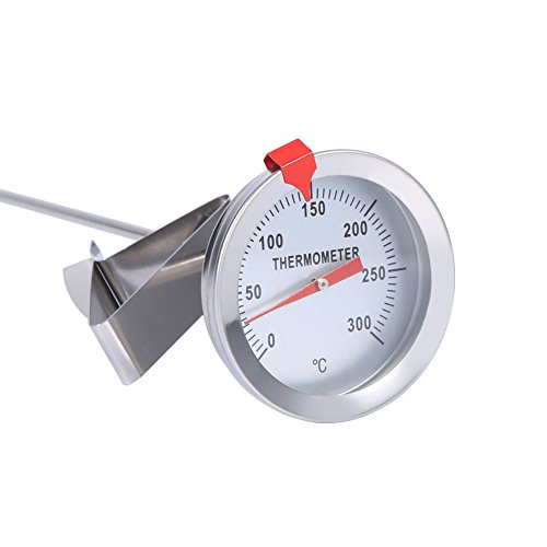Kochthermometer, langes Kochsonden-Thermometer aus Edelstahl, professionelles Kochsonden-Thermometer für Lebensmittel Fleisch Homebrew Wine Kettle von KIKYO