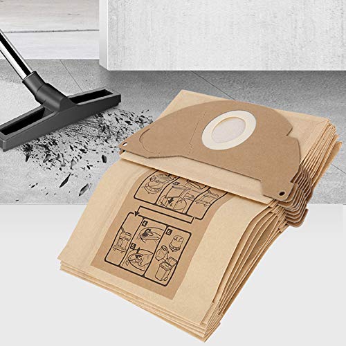 Staubsaugerbeutel, 10 Stück/Set Langlebige Papiermüllbeutel für KARCHER WD2250 A2004 A2054 MV2 von KIKYO