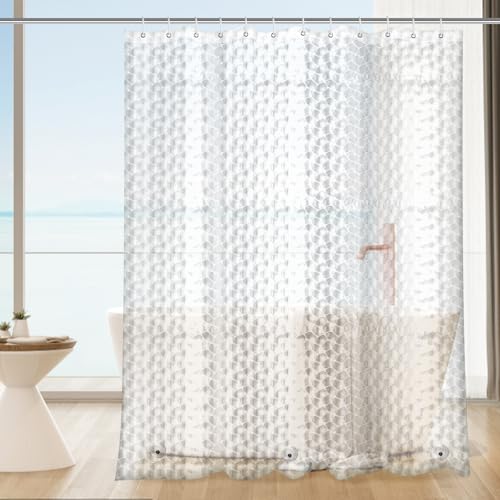 KILDOWS Duschvorhang 180 x 200 cm,Transparent 3D Kubisch Eva Waschbar Antibakteriell Stoff ,Antischimmel Wasserdicht Duschvorhänge, mit 12 Duschvorhängeringen,für Badewanne Bad Vorhang KILDOWS Duschvorhang 180 x 200 cm,Transparent 3D Kubisch Eva Waschbar Antibakteriell Stoff ,Antischimmel Wasserdicht Duschvorhänge, mit 12 Duschvorhängeringen,für Badewanne Bad Vorhang von KILDOWS