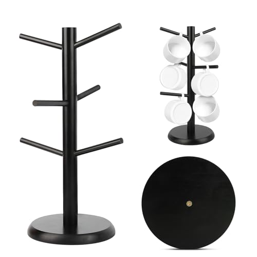 KILDOWS Kaffeetassenständer,Kaffeebecherhalter,Kaffeetassenhalter,Tassenhalterbaum Tassenhalter Stehend,Becherhalter mit 6 Haken zum Aufhängen von Tassen,Schmuck,Schlüsseln KILDOWS Kaffeetassenständer,Kaffeebecherhalter,Kaffeetassenhalter,Tassenhalterbaum Tassenhalter Stehend,Becherhalter mit 6 Haken zum Aufhängen von Tassen,Schmuck,Schlüsseln von KILDOWS