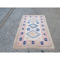 Handgeknüpfter Handgeknüpfter Vintage-Teppich Aus Baumwolle von KILIMCONCEPT