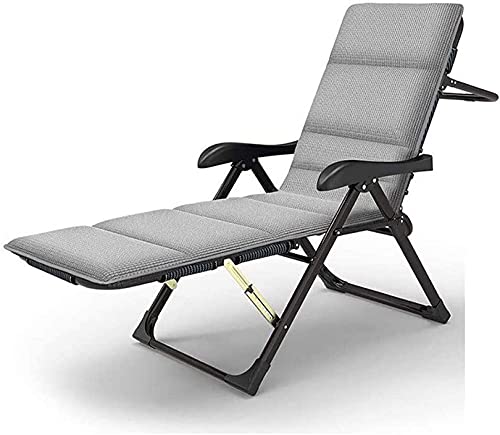 Zero-Gravity-Stuhl, übergroßer Zero-Gravity-Liegestuhl mit Netzrücken, XL-gepolsterter Sitz, verstellbarer Terrassen-Loungesessel, gepolsterter, verstellbarer, klappbarer Rasenstuhl für Garten u von KILLCRIT