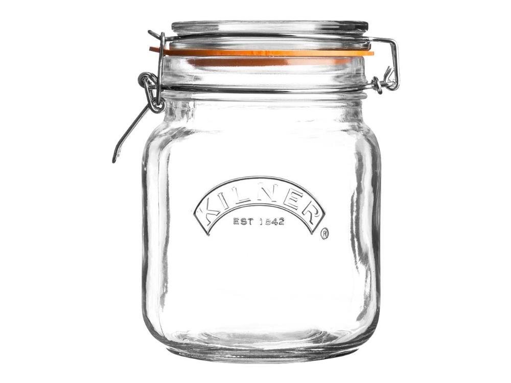 KILNER Vorratsdose KILNER Vorratsglas 'Quadratisch' mit Bügelverschlu, Glas, Edelstahl von KILNER