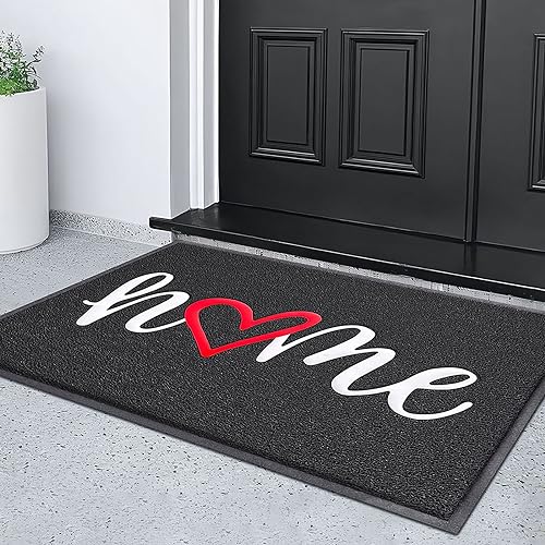 KILOCOCO Fußmatte für den Außenbereich, lustige Hausmatte, rutschfeste Fußmatte für Eingang, Innenbereich, für Garage, Terrasse, 78,7 x 119,4 cm, Schwarz von KILOCOCO