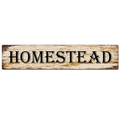 KILSPU Homestead Schild Vintage Metallschild Retro Metallschild Bar Pub Poster Wandkunst Dekor Blechschild 10 x 40 cm KILSPU Homestead Schild Vintage Metallschild Retro Metallschild Bar Pub Poster Wandkunst Dekor Blechschild 10 x 40 cm von KILSPU