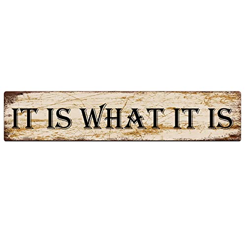 KILSPU Schild mit Aufschrift "It's What It", Vintage-Schild, Retro-Metallschild, Bar, Pub, Poster, Wandkunst, Dekor, Blechschild, 10 x 40 cm KILSPU Schild mit Aufschrift "It's What It", Vintage-Schild, Retro-Metallschild, Bar, Pub, Poster, Wandkunst, Dekor, Blechschild, 10 x 40 cm von KILSPU