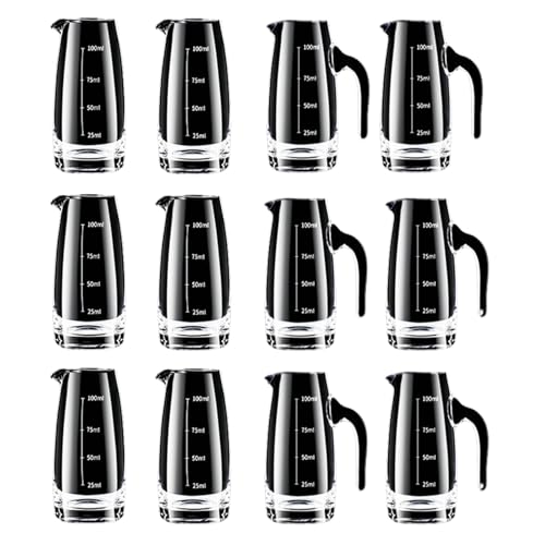 Einfacher, exquisiter chinesischer Haushalt, hitzebeständig, graduierter Glaskolben, 100 ml Olecranon-Weinspender (6 Packungen) von KILUOMUG