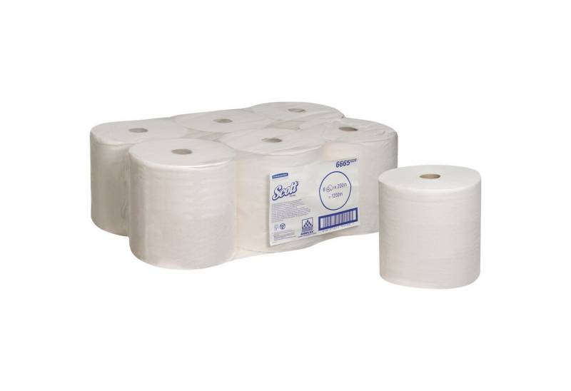 KIMBERLY-CLARK Papierhandtuch Handtücher PERFORMANCE weiß Nr. 6665, 20cmx200m, PA= 6Stk von KIMBERLY-CLARK