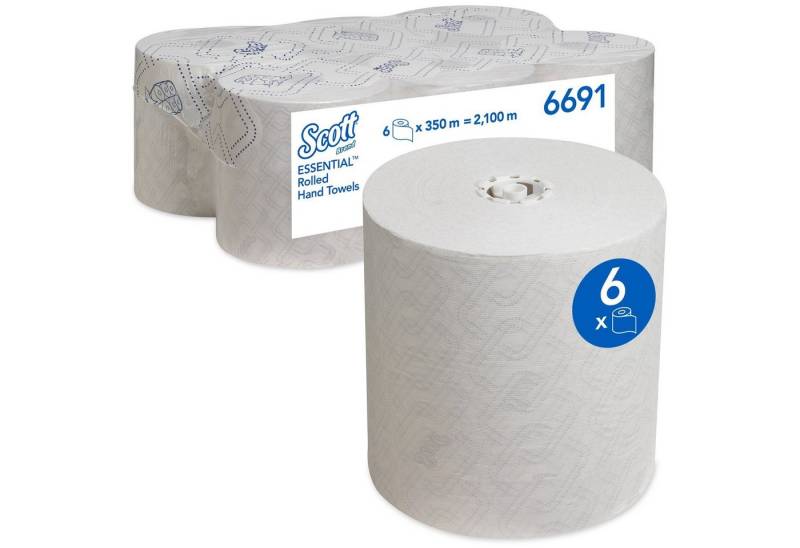 KIMBERLY-CLARK Papierhandtuch Scott Handtücher Rollen 6 x 350 m von KIMBERLY-CLARK