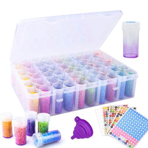 KIMIGO Diamond Painting Zubehör Boxen,Diamond Painting Set Box,Portabilität Aufbewahrungsbox für Diamond Painting Erwachsene,für Strass Perlen Nägel DIY Handwerk von KIMIGO