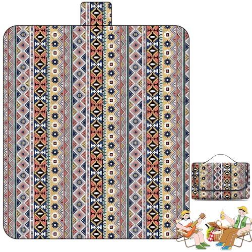 KIMIGO Outdoor Picknickdecke 200x200 cm – Camping Decke mit Aluminiumboden & Flauschiger Einseiten-Oberfläche,Outdoor Teppich,Stranddecke,wasserdichte Decke, für Strand,Camping und Garten von KIMIGO