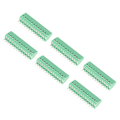 10 Stück/Set 12-Pin 2,54 Mm Raster Grün PCB Universal Schraubklemmenblock-Steckverbinder von KIMISS