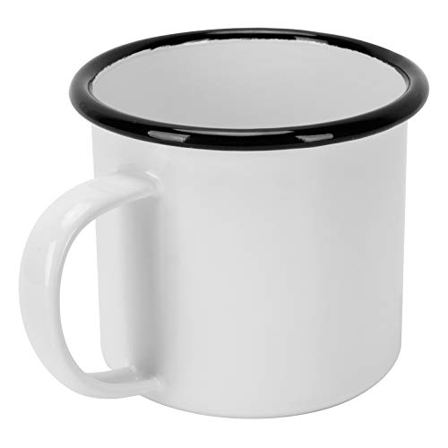350 Ml Emaille-Tasse, Becher, Großhandel, Kaffeetasse, Metall, Dick, Camping-Zinnbecher mit Griff, Kaffeetassen, Emaille-Getränk, Flacher, Tee, Beschichtet, Trinkutensilien 2 350 Ml Emaille-Tasse, Becher, Großhandel, Kaffeetasse, Metall, Dick, Camping-Zinnbecher mit Griff, Kaffeetassen, Emaille-Getränk, Flacher, Tee, Beschichtet, Trinkutensilien 2 von KIMISS