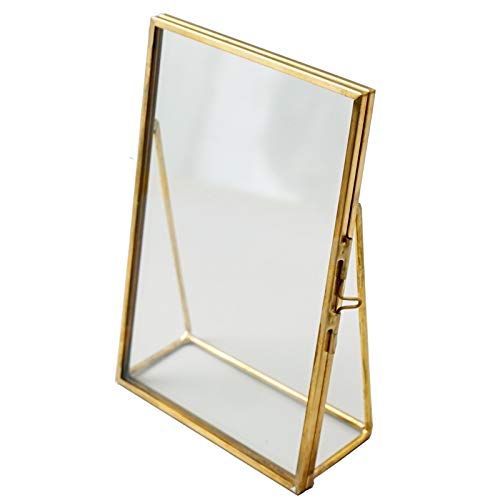 6 X 8 Bilderrahmen Gold 20 Cm X 20 Cm Klarglas Bilderrahmen Gold Messing + Glas Messing Retro Glas Metall Desktop Bilderrahmen Halterung Kupferstreifen Metall Bilderrahmen (4 * 6 ((10,2 x 15,3 cm von KIMISS