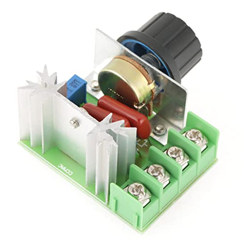 AC-Motor-Drehzahlregler, Spannungsregler, Dimmer mit LED, 50–220 V, 2000 W, 25 A, Robustes SCR-Gerät von KIMISS