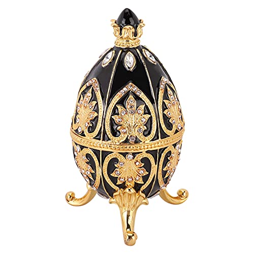 Fabergé-Eierkettchen, Stahl-Ei-Ornament, Einzigartiges Ei-Ornament Im Königlichen Stil mit Strasssteinen Zur Dekoration von KIMISS