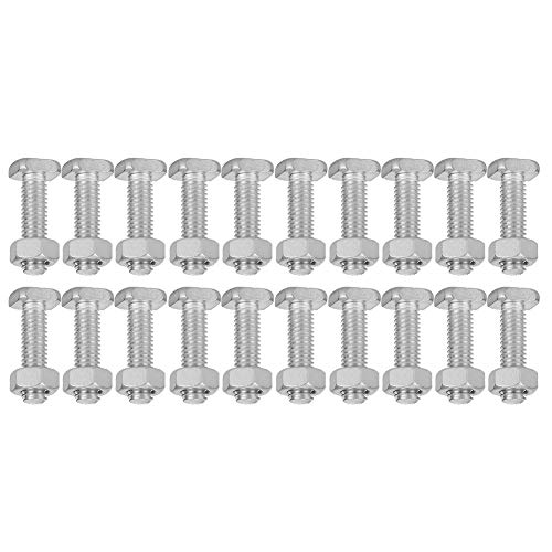 Gewächshaus-Muttern und Schrauben-Set – 20 Set 22 Mm M6 X 22 Aluminiumschrauben und M6-Mutter, Hochwertiges und Langlebiges Gewächshaus-Zubehör-Werkzeugset für Gewächshaus-Muttern und Schrauben-Set – 20 Set 22 Mm M6 X 22 Aluminiumschrauben und M6-Mutter, Hochwertiges und Langlebiges Gewächshaus-Zubehör-Werkzeugset für von KIMISS