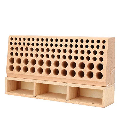 Handwerk Werkzeug Organizer Leder Werkzeugständer Holz Buche 98 Löcher Lagerregal Leder Handwerk Werkzeughalter Box Handarbeit Halter Ständer Organizer von KIMISS