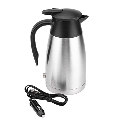 KIMISS 1000ml 12V Auto Wasserkocher Zigarettenanzünder Portable Edelstahl Auto Flasche LKW Reise Erhitzt Wasser Schnelles Kochen für Grüntee Kaffee von KIMISS