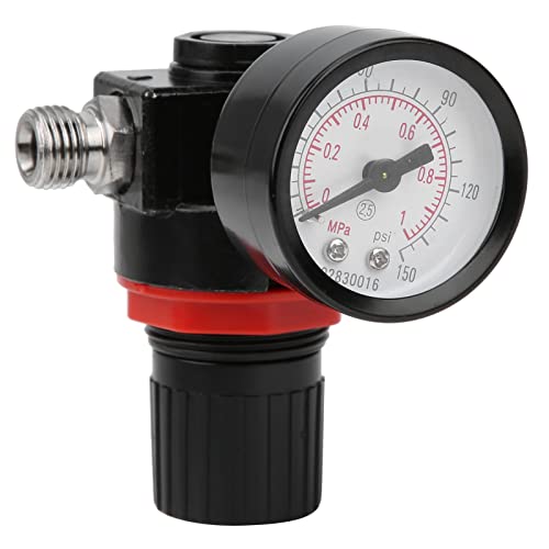 KIMISS 150psi Druckregler mit Messgerät-pneumatisches Werkzeugzubehör, G1/4-Gewinde, Einfach zu Bedienende Druckregelventilsprühpistole und Mehr KIMISS 150psi Druckregler mit Messgerät-pneumatisches Werkzeugzubehör, G1/4-Gewinde, Einfach zu Bedienende Druckregelventilsprühpistole und Mehr von KIMISS