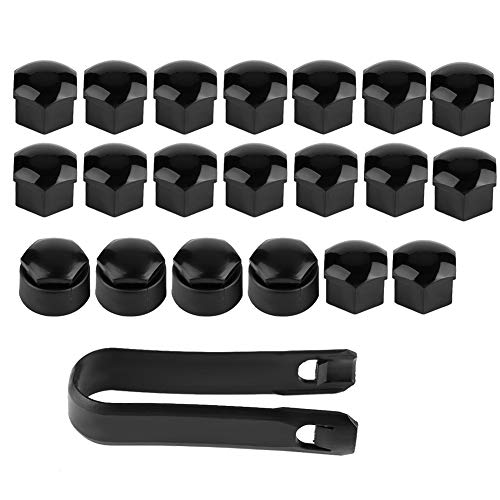 KIMISS 20pcs 17mm Mutter Auto Rad Auto Hub Schraube Schutz Anti Diebstahl Abdeckkappe (Schwarz) von KIMISS