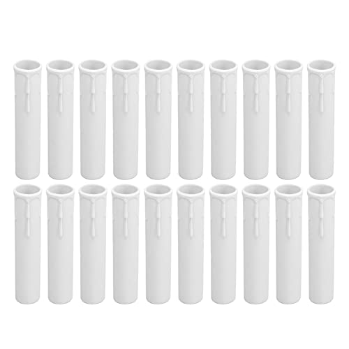 KIMISS 20pcs 4 Zoll E12 Kerzenbedeckungen Hülsen - Simulationswachs -Drop Design Kerzenlichtbuchse für Kronleuchter und Wandlampen von KIMISS