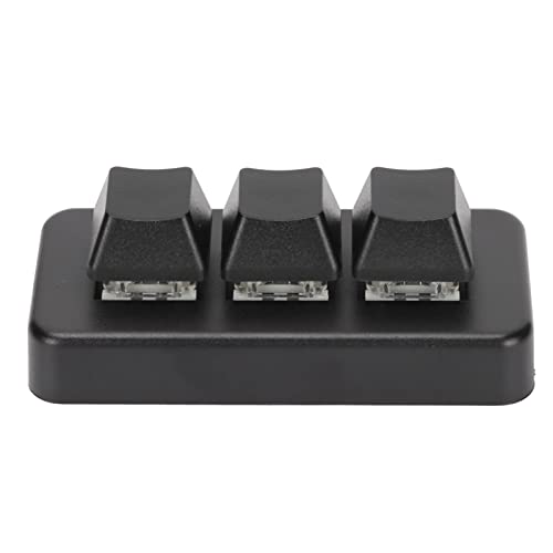 KIMISS 3-Tasten-Tastatur, USB 2.4g Wireless DREI-Tasten-Schalter RCA Telecomando RGB-Hintergrundbeleuchtungsmodus -HID-Programmierung Mechanisch von KIMISS