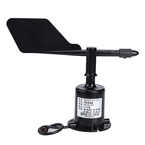 KIMISS 360 -Grad -Windtransmesser Anemometer für Windverkehrsänderung Windgeschwindigkeit und Richtungssensor für Wetterstationen, Gewächshäuser und Außenanwendungen (0-5 V (360 °) Steckdoppeldraht von KIMISS