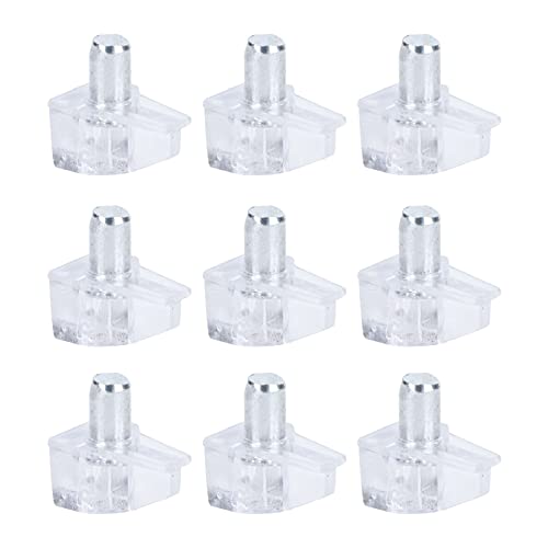 KIMISS 50pcs Clear Regal Support Pegs - 5mm Regalhalterstifte Schrank, Bücherregal, Möbel - ABS & Zink Legierungsclips Robustes Regalunterstützung von KIMISS