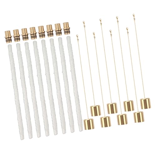 KIMISS 8 Pack Wine Bottle Kit mit Dauerhaften Glasfaserdochtungen, Messinghaltern & - Perfekter Garten, Terrasse und Outdoor -Dekoration von KIMISS