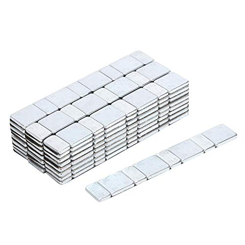 KIMISS Adhesive Stick on Wheel-Gewichte - 5 g + 10 g x 25 Strips 60 g Radnaben-Ausgleichsblöcke kleben am Autoreifen-Gewichtsausgleich(5 g + 10 g * 25) von KIMISS