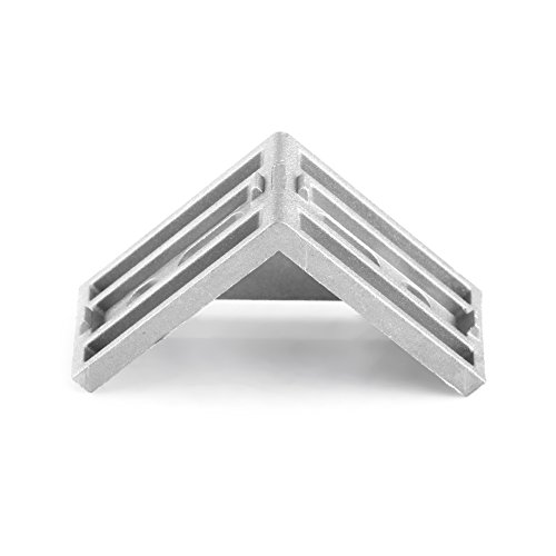 KIMISS Aluminium Eckhalterung 5pcs 58x58mm L Form Rechtwinkliger Klammerverschluss - Industriefestigkeit Lösung Möbel von KIMISS