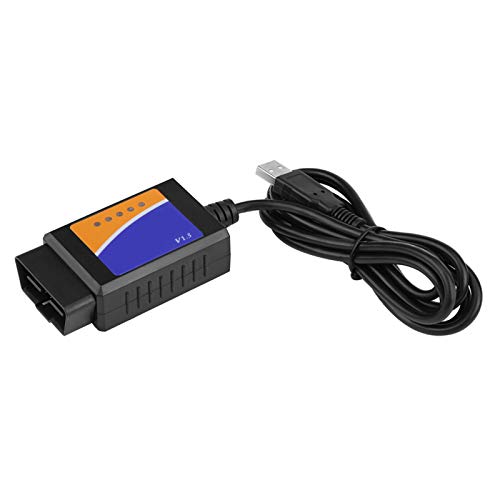 KIMISS Auto Diagnosekabel USB OBD2 Diagnosekabel Kabel, Anschluss V1.5 OBD2 Diagnosekabel Interface Schnittstellenscanner von KIMISS